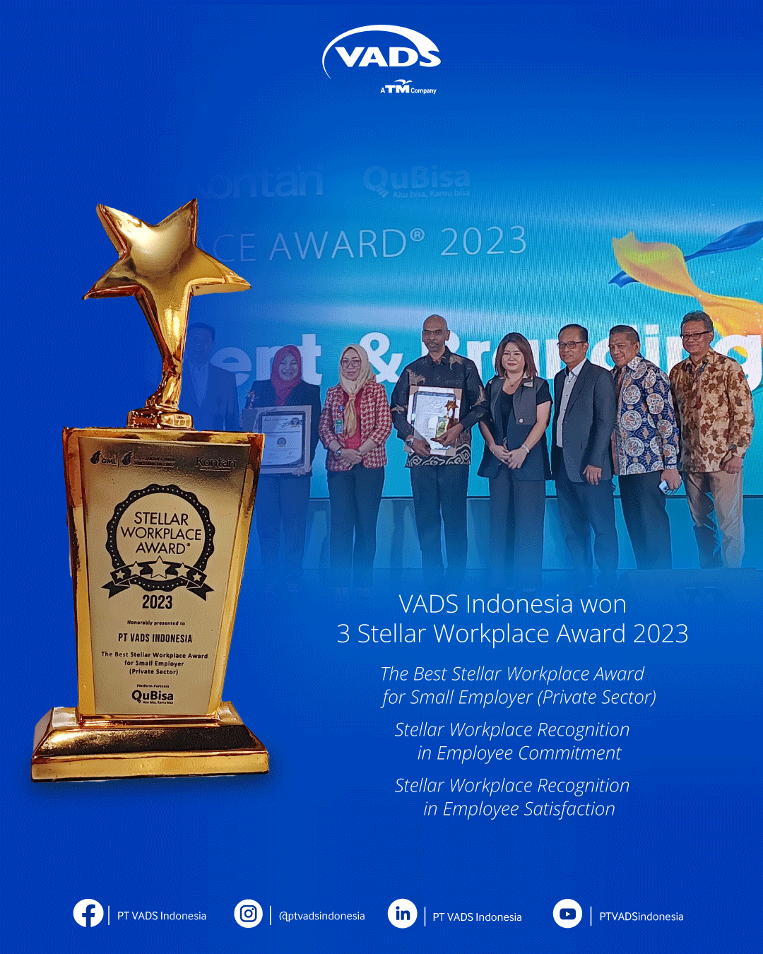 Image of PT VADS Indonesia: Raih Penghargaan Stellar Workplace Award 2023